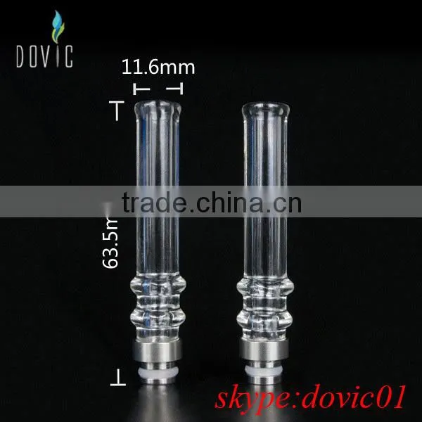 510 glass drip tips with ss base