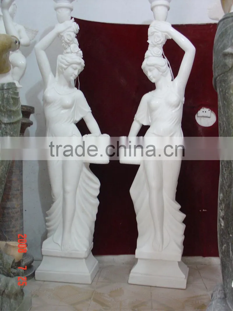 western style lady stone sculpture