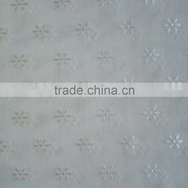 Factory new design 87/13 nylon spandex floral patern jacquard mesh fabric, fashion clothing jacquard mesh fabric