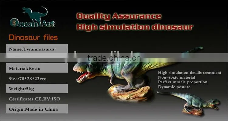 High simulation customized size resin dinosaur