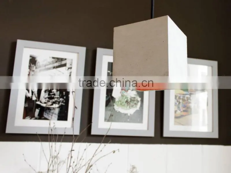 10.7-10 carefully casted square drop hand crafted concrete light pendant lamp every single lamp is truly unique