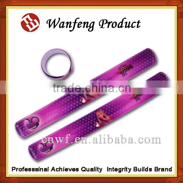 2015 newest Printed Color Silicone Slap band