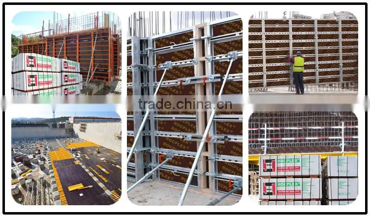 linyi 18mm pp film ply wood , plastic plywood shuttering