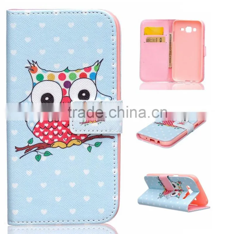 Fashion Lovely Color Printing Leather Wallet Case Cover For Samsung Galaxy J5