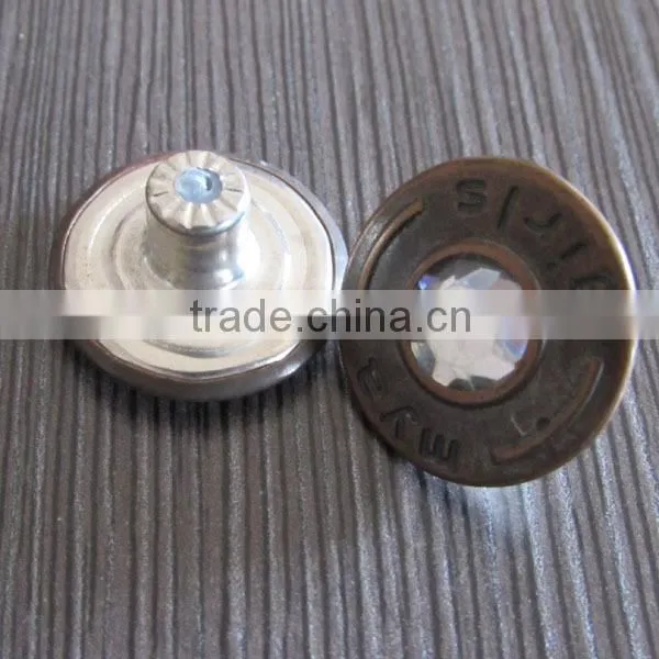 Ladies' Rhinestone Metal Buttons For Jackets