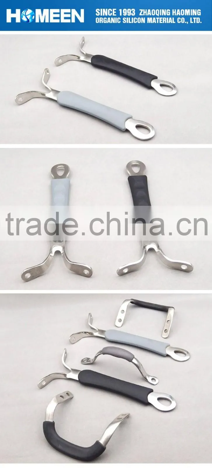 Kitchen Cookware Parts Heat Resistant Stainless Steel Pot Handle with Silicone Covered