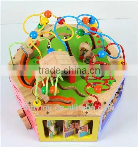 Labyrinth wooden bead maze toy