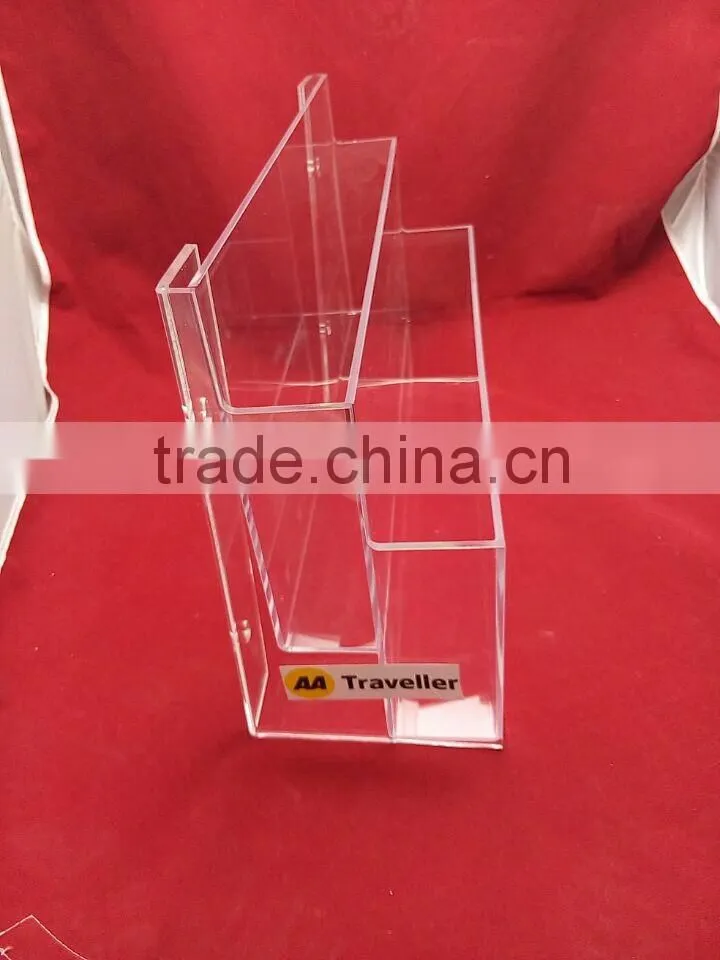 wholesale stable acrylic brochure display shelf literature stand