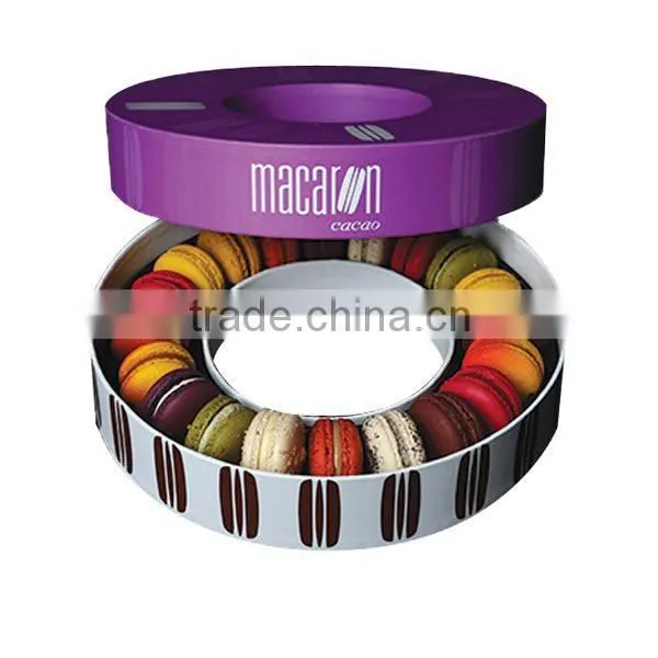 round striped gift box for cake packaging
