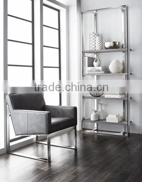 BSL 'Club' Stainless Steel Bookshelf