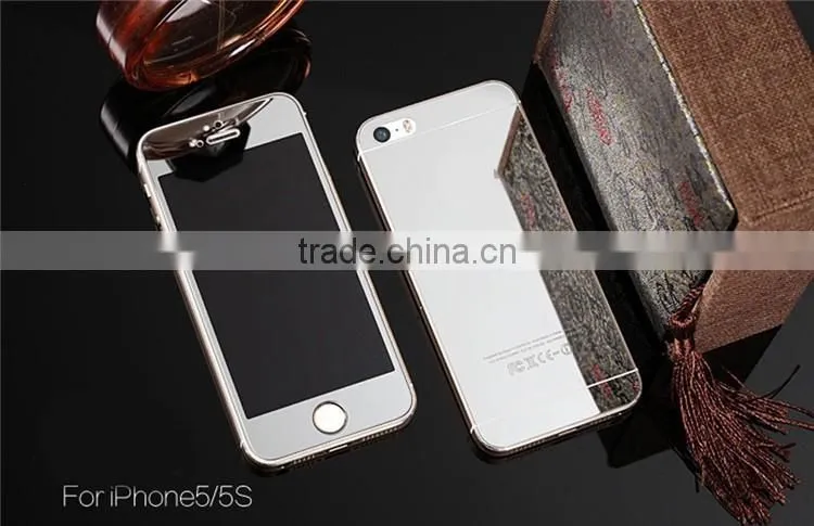 Colorful Tempered glass mirror screen protector for iphone6 Plating mirror screen cover