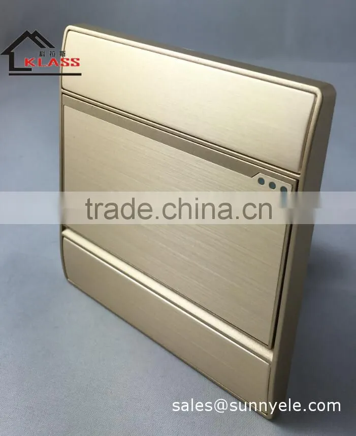 brushed aluminum golden 45A switch with neon,British style