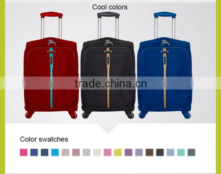 1680D Black Fine Design Inside Trolley travel Luggage Bag Set
