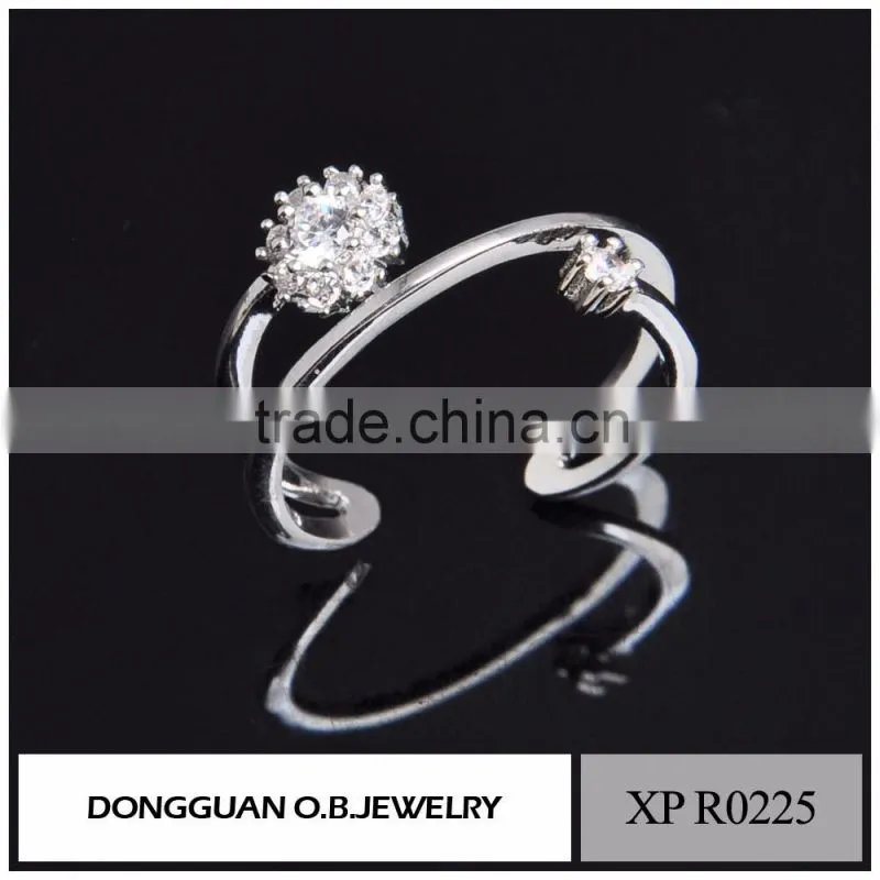 Hot Sale Handmade Engagement CZ Ring 925 Silver With Rhodium Plated Jewelry Wholesale