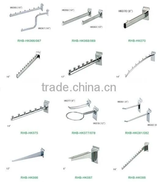 Metal clothing display hook with 12 card
