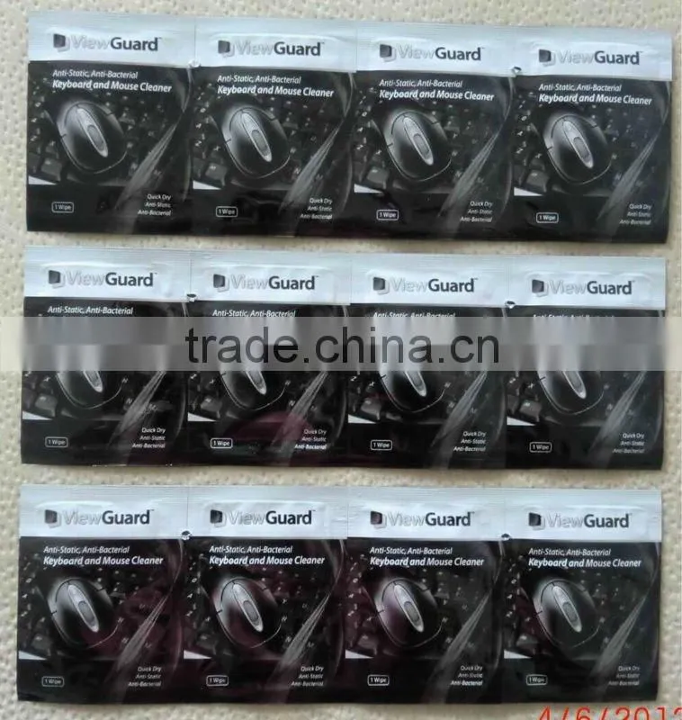 single pack laptop computer screen cleaning wet wipe cloth, branded lcd screen keyboard cleaner