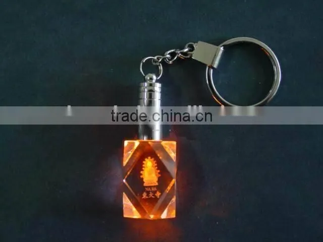 2016 Modern crystal keychain with various light
