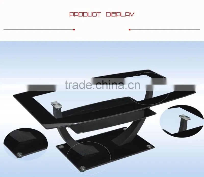 Dining Table Furniture Modern Tempered Glass Dining Table Set