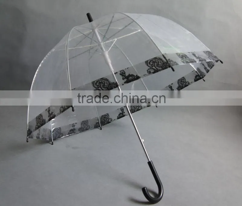Promotion custom poe umbrella,clear dome shape umbrella