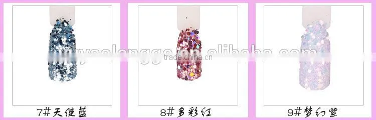 12 color set for Manicure plum sequins beauty TIPS desgin sticker