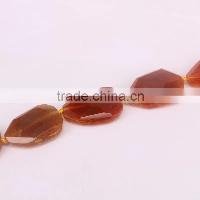 Natural Orange Agate Beads Pendant Tear Drop Agate Charms For Jewelry Necklace Making