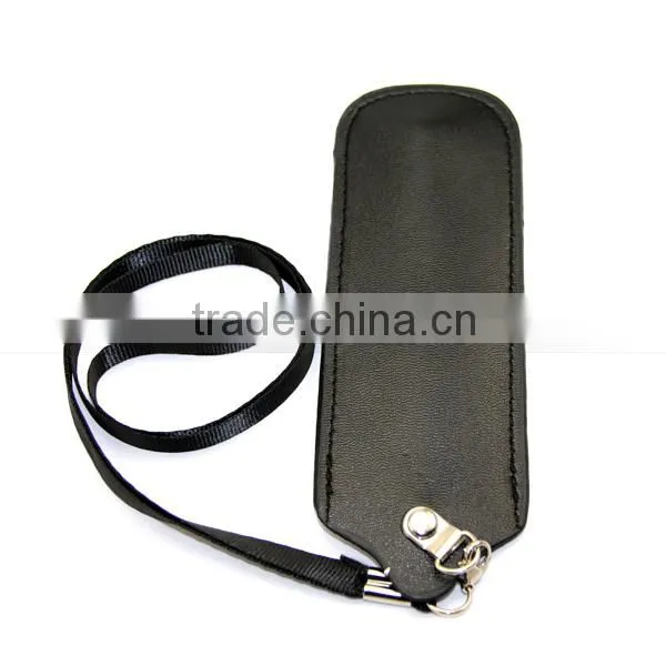 High quality e-cigarette big size black leather sheath