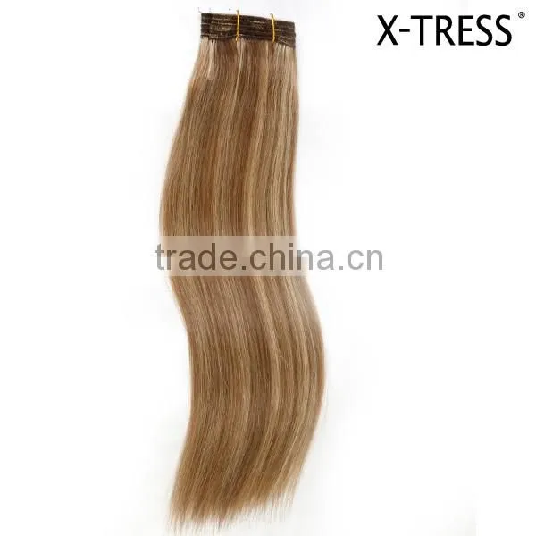 Fashion brown color p6/613 100% Unprocessed Virgin Brazilian Hair Extension