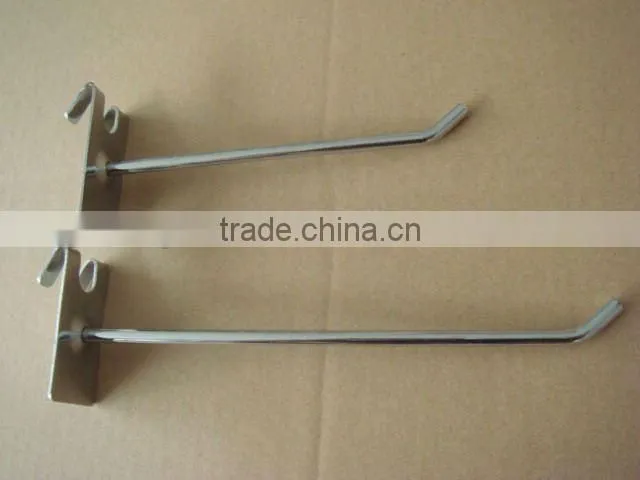 Wall-mounted slatted channel slotted slatwall square oval elliptical round display hook