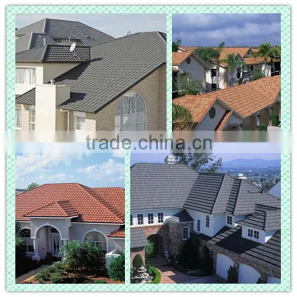 Beatiful roof tiles/Waterproof Roof Tile/ Stone Coated Metal Roof Tile