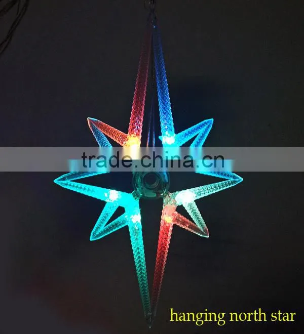 hanging led strings light with snowflake CE ROHS