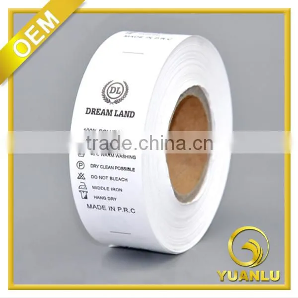 Silk Screen Printed Care Labels