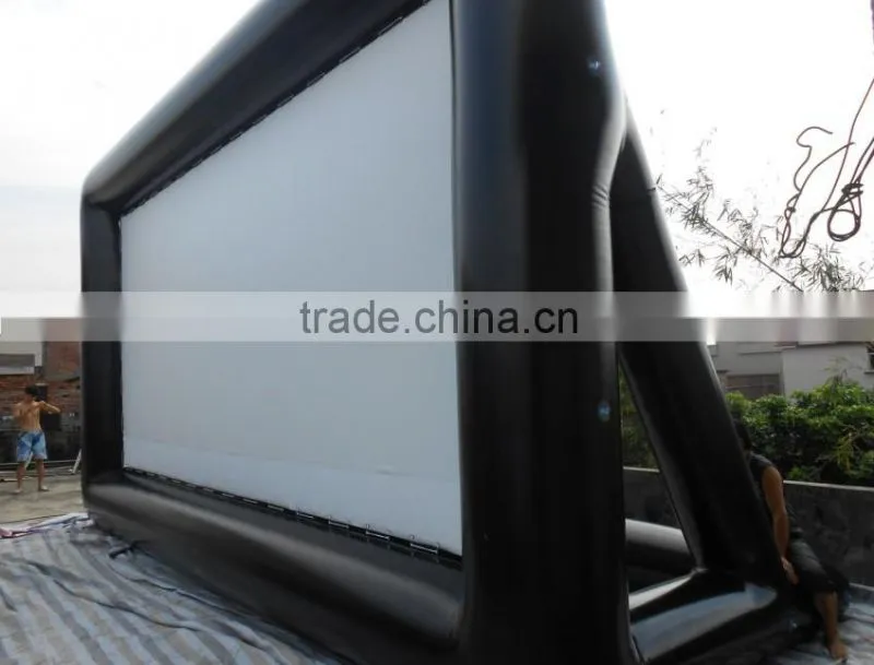 inflatable air tight screen for outdoor movie events