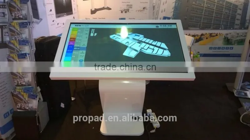 2015 22"55" shopping mall touch kiosk with 3d wayfinder