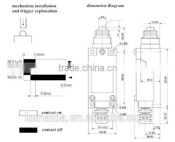 Control switch electrical switch Limit switch, KZ-8111