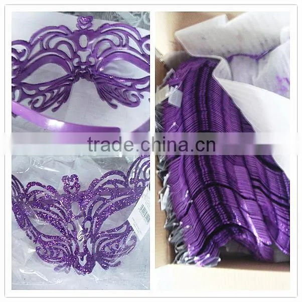 Silver glittered plastic glasses mask for party night decor