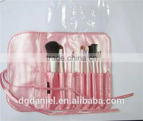 Origninal 4pcs make up brush sets Nylon hair goat hair brush black wood handle