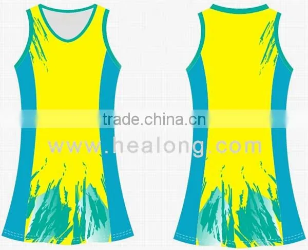 cheap dye high quality custom netball jersey