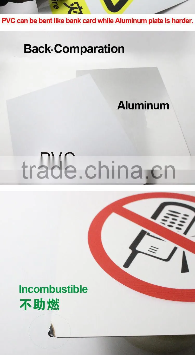 Custom no smoking sign warning PVC sign Aluminum sign