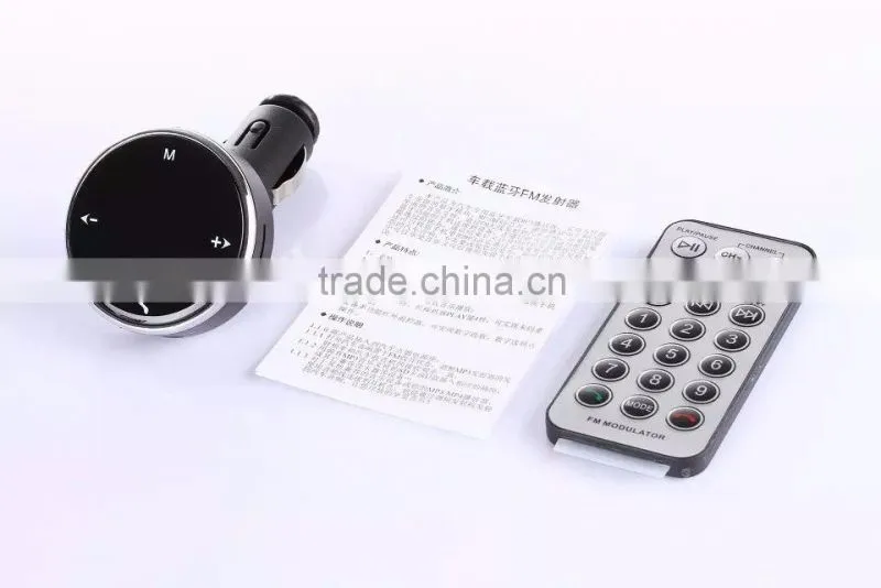Universal A2DP Wireless Bluetooth Car Kit Hands Free TF/SD MP3 Player Remote Control FM Transmitter Modulator USB Charger