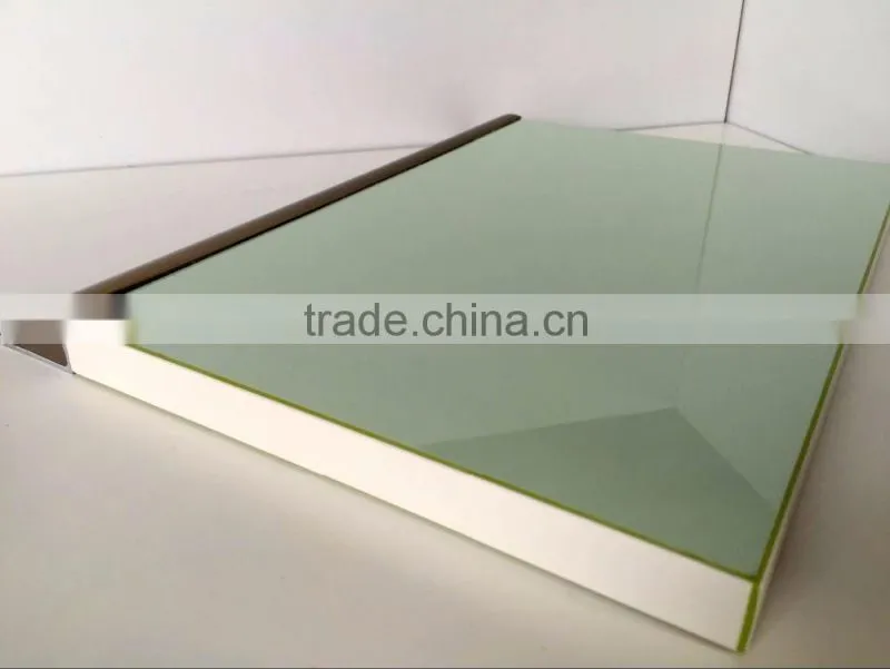 light green color Acrylic mdf kitchen cabinet doors