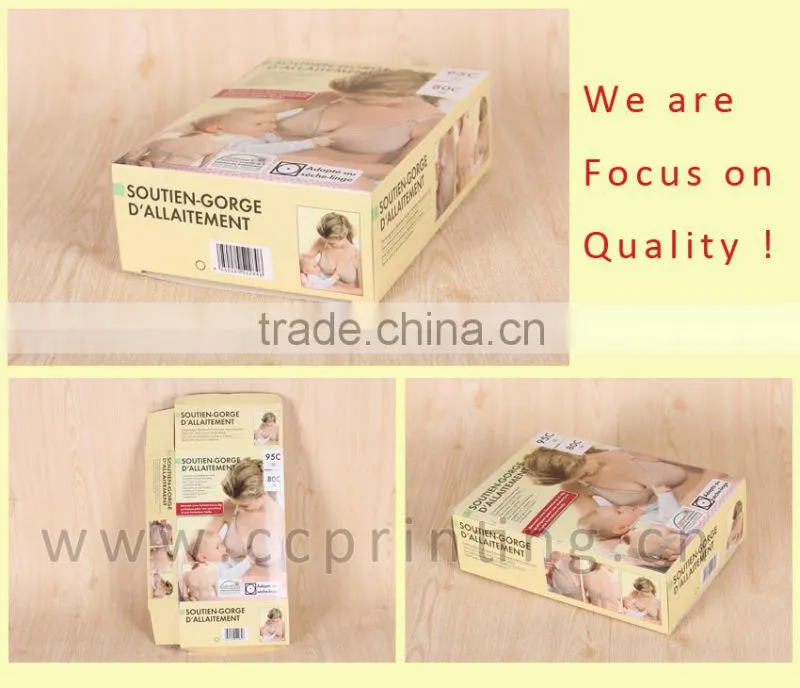 High quality folding coated paper lingerie packaging box