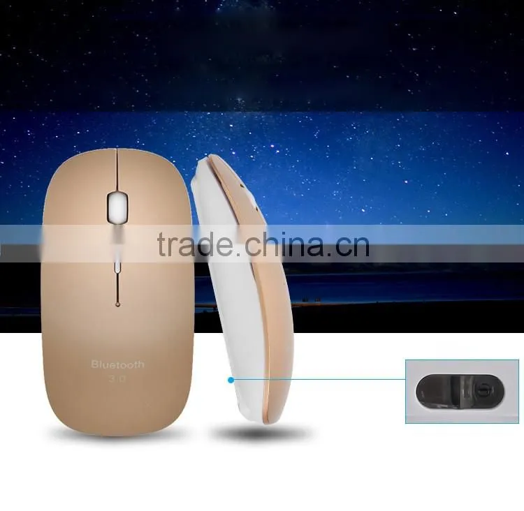 Ultra Slim Designer Rechargeable AA Battery Bluetooth 3.0 Wireless Mouse 1000 1200 1600 DPI CE ROHS FCC Certificate