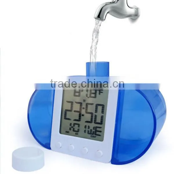 water power table alarm clock with pen holder