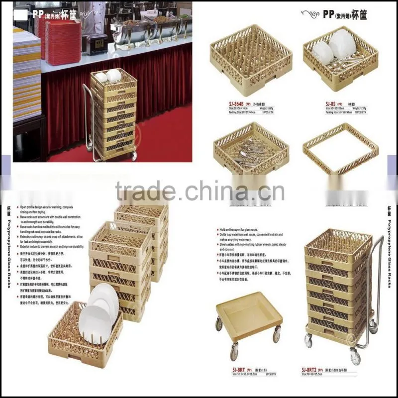 Hotel and restaurant PP glass rack
