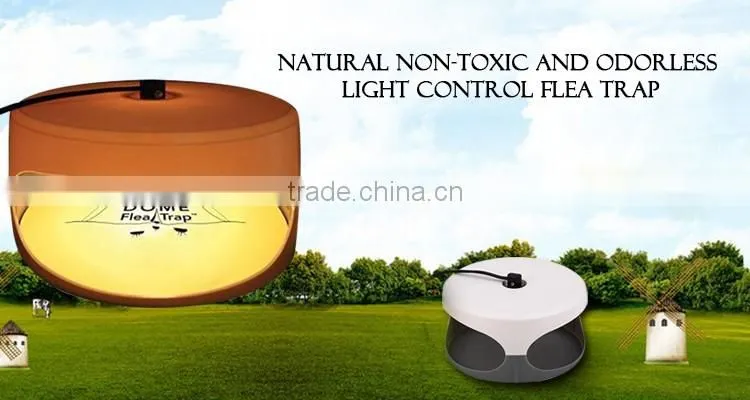 Plastic material eco-Friendly flea trap light with1 trap and 2 glue discs