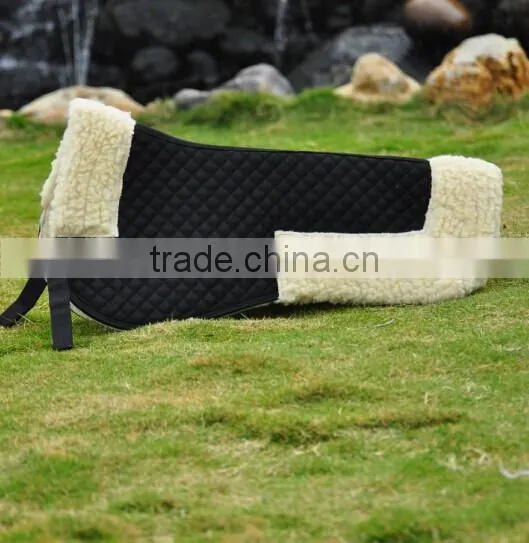 wool felt half white English horse products saddle pad
