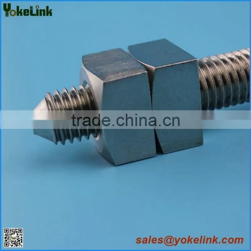 Hardware stainless steel fasteners double ended thread arming bolt