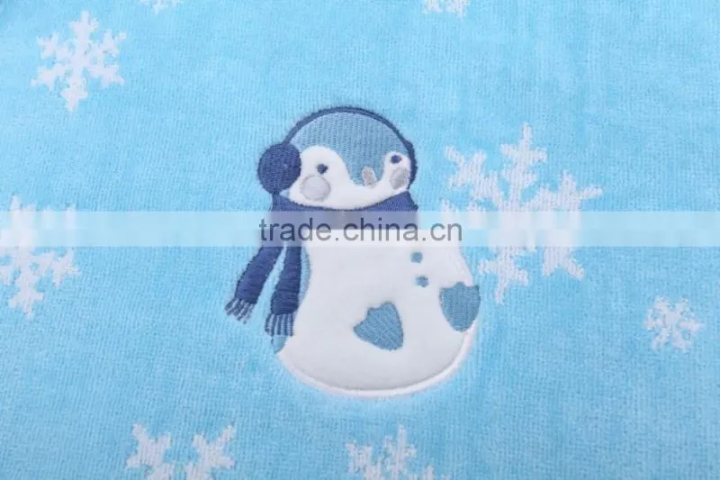 cotton embroidery santa bath towel set