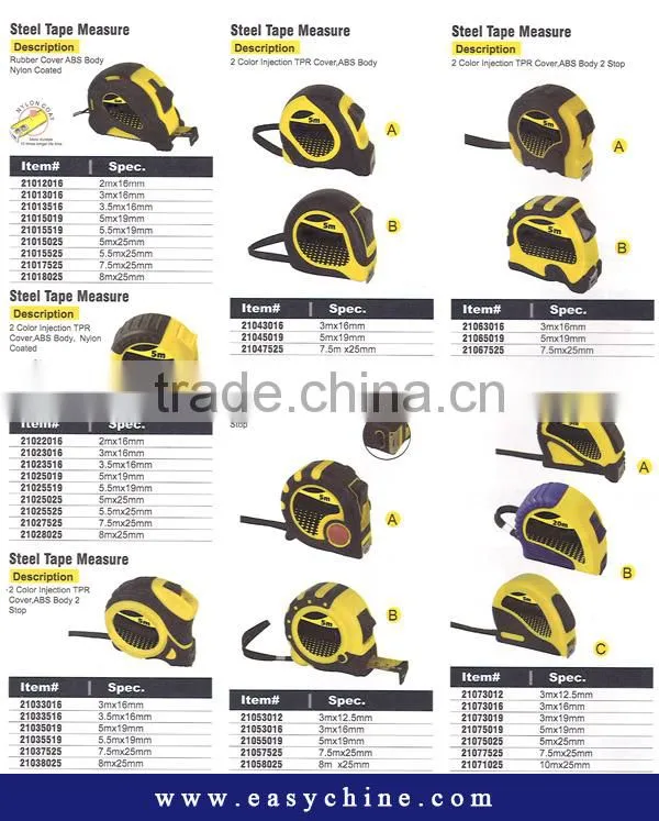 Rubber TPR Cover ABS Body Steel Tape Measure