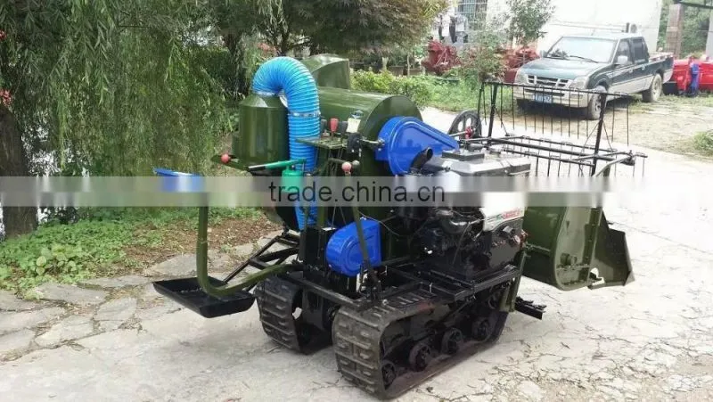 Crawler type small grain harvester